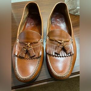 Dexter Tassel Kiltie Leather Men's Loafers in Tan, Size 11 MW